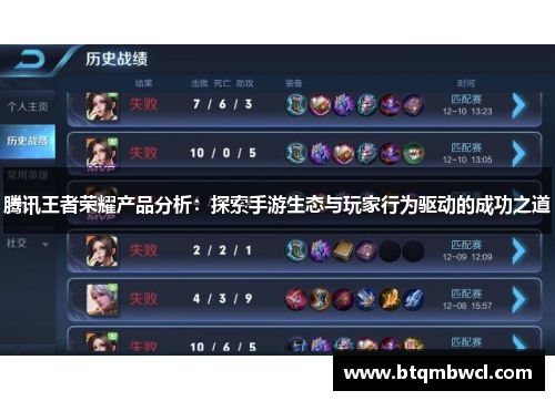 腾讯王者荣耀产品分析：探索手游生态与玩家行为驱动的成功之道